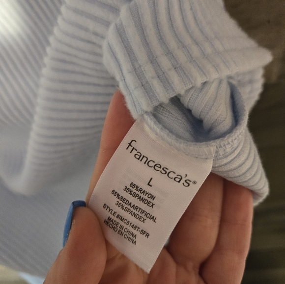 NWT francescas ribbed mock neck tank top - Picture 4 of 5